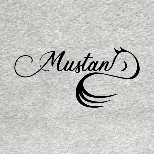 Mustang Calligraphy by The Lucid Frog